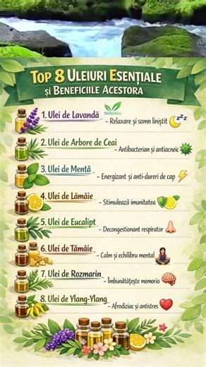 Top 8 uleiuri esentiale 🪔 #remedy #plants #garden #reels