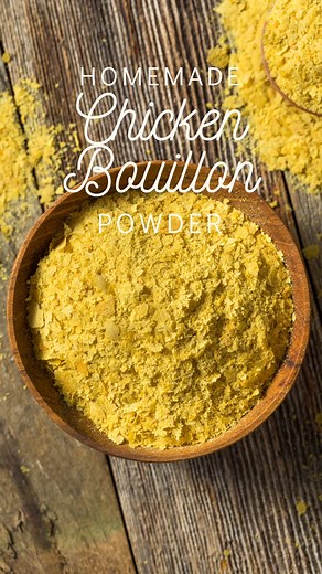 Megan Moos | Homestead Biohacking Bestie on Instagram: "Homemade Chicken Bouillon Powder For more of my pantry staples and healthy swaps comment “Cookbook” and I will send you the link! Ingredients: 1 cup nutritional yeast 1/8 cup salt 1/8 cup dried oregano 1/8 cup dried rosemary 1/8 cup dried basil 1/8 cup garlic powder 1/8 cup onion powder 1 tsp pepper Combine all the ingredients together. To make it more fine, you can place ingredients in a food processor or blender. Store in an airtight cont
