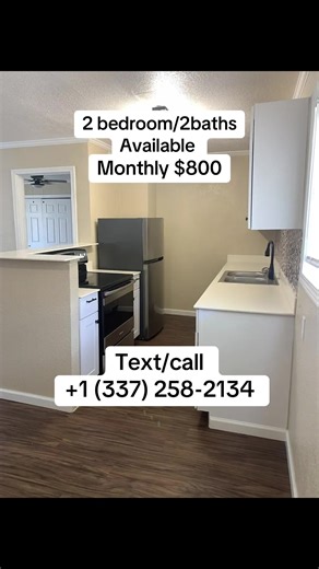 am a private landlord partnered with HUD, offering quality low-income housing with immediate availability. 🏠Move-In Ready Homes Utilities included Pets welcome Available Units & Pricing 1 Bedroom / 1 Bathroom - $500 2 Bedrooms / 2 Bathrooms - $850- $900 * 3 Bedrooms / 2 Bathrooms - $1,000 3 Bedrooms / 2.5 Bathrooms - $1,100 Availability Nationwide Please submit your ZIP code via direct message to receive available options in your area. 1 (337) 258-2134 #fyp #viral #unitedstates #apartmenttour #