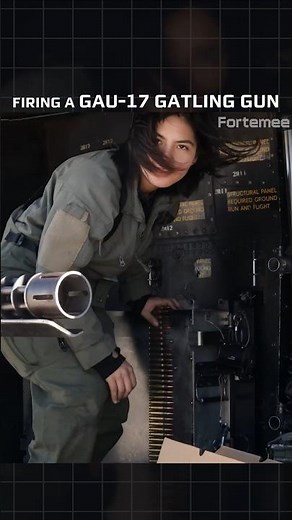 Firing a GAU-17 Gatling Gun