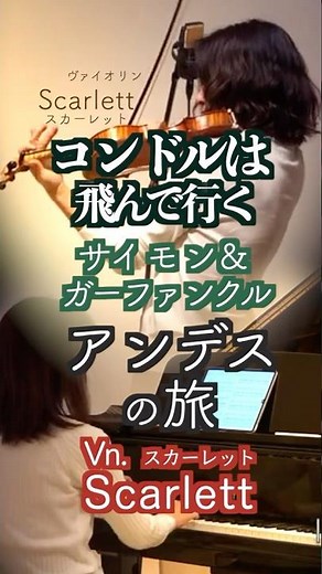 【コンドルは飛んで行く El Cóndor Pasa ヴァイオリンとピアノ Violin&piano】#shorts Simon & Garfunkelサイモンとガーファンクル