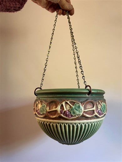 Vintage Roseville Normandy Hanging Planter, Art Pottery Jardiniere 341-6 - Etsy