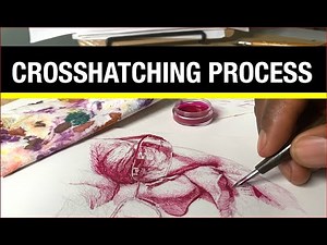 Cross Hatching Process | Dip Pen Portrait Study I