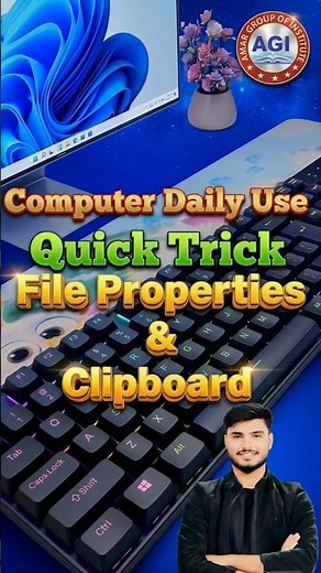 Windows Shortcuts You MUST Know! 💻 File Properties & Clipboard Trick