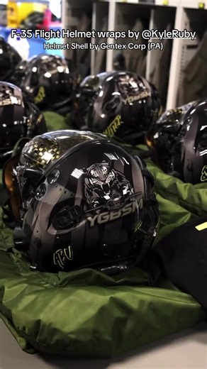 Custom F-35 Flight Helmet Wraps by Kyle Ruby