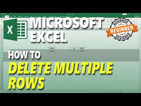 Microsoft Excel How To Delete Multiple Rows