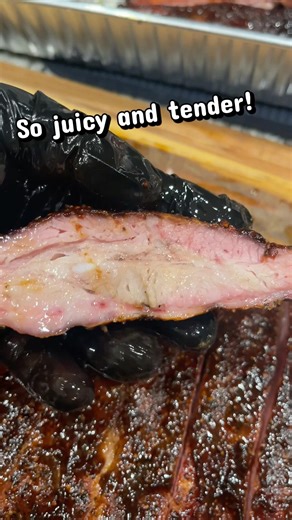 Yea Boi! Super Bowl ribs are done! So juicy and tender!