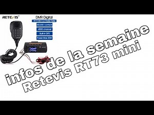Info Retevis RT73 mini DMR maintenant disponible.