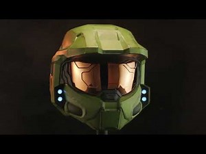 HALO Master Chief Deluxe Helmet with Stand - LED Lights on Each Side - Build Your Universe - Games