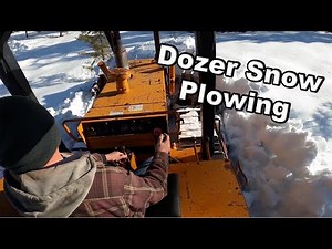 Plowing Snow With The Case 1450 Dozer - Idaho Mountains