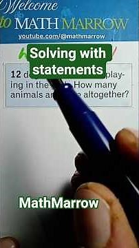 How to solve word problems with statements @MathMarrow