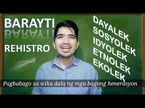 REHISTRO AT BARAYTI NG WIKA #wika #filipino #pilipino #komunikasyon
