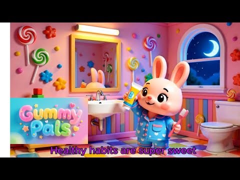 Bed time with gummy bunny🍬🎶🍭🐰