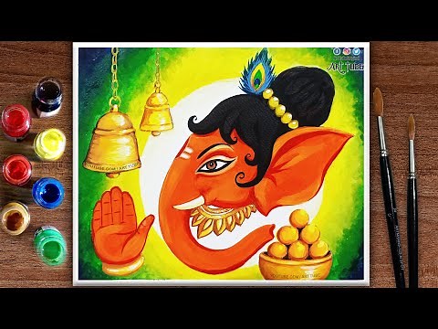 Lord Ganesha Painting | How to Draw Ganpati using Poster Color | Ganesh Chaturthi Special