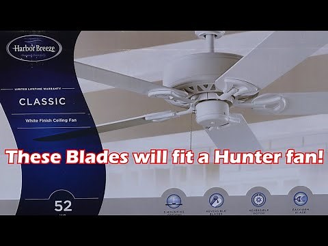 Replace Hunter Ceiling Fan with Harbor Breeze Fan Blades - How to