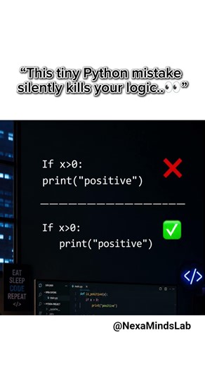 Can you guess it what's wrong here,👉 Follow for more quick coding tips! #learncodin#python