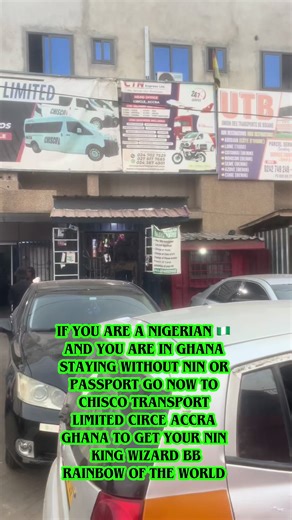 IF YOU ARE A NIGERIAN 🇳🇬 AND YOU ARE IN GHANA STAYING WITHOUT NIN OR PASSPORT GO NOW TO CHISCO TRANSPORT LIMITED CIRCE ACCRA GHANA TO GET YOUR NIN KING WIZARD BB RAINBOW OF THE WORLD