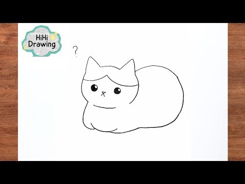 How to Draw Cute Cat Loaf | Easy Drawing Step by Step