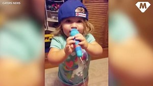Oopsy-daisy! Adorable toddler proves show must go on