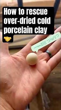 How to rescue over-dried cold porcelain clay 🤝