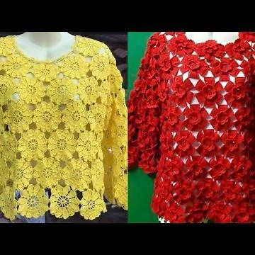 Most beautiful stylish hand Knitting Crochet Blouses//Crochet free pattern ideas 2023