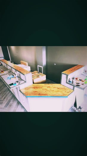 Stained bar and paint job #fyp #GrindDontStop_Llc #remodel #diy