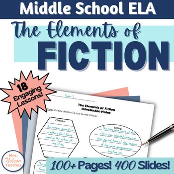 Elements of Fiction Unit - Short Story Middle School Lesson Plans & Activities