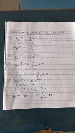 Finding the method of particular integral of differential equations