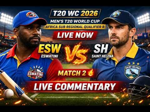 Eswatini vs Saint Helena | 2nd Match Live | Men's T20 World Cup Qualifier 2026 | Live Commentary