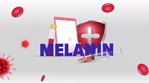 Melanin Text Animation with Medical and Science Graphics