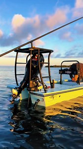 The MICRO packs a punch! Locking this 18’ skiff down! #PowerPoleMICRO power-pole.com/micro #flatsboat #fishing #skiff #saltwaterfishing | Power-Pole Total Boat Control
