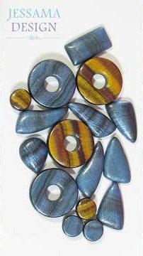 Creating Blue Tiger Eye Earrings with Polymer Clay