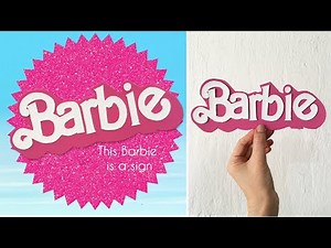 DIY ASMR Barbie Logo Sign Décor