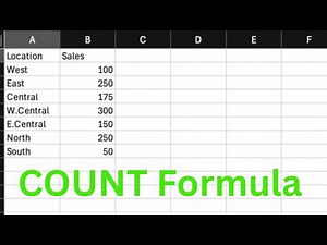 How to use the COUNT Formula in Excel (Beginner Tutorial)