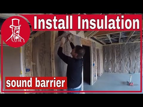 How to install insulation in a wall as a sound barrier.