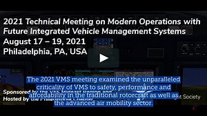 2021 Technical Meeting on Modern Operations with Future Integrated Vehicle Management Systems (VMS)
