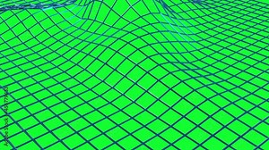 Abstract wire organic shape using as modern science fiction background - 3d animation on green screen