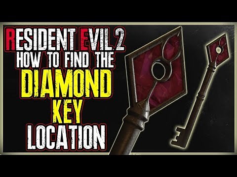 WHERE TO FIND THE DIAMOND KEY LOCATION - WHERE IS THE DIAMOND KEY - RESIDENT EVIL 2