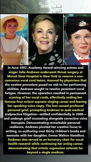 Beyond "Mary Poppins": How Julie Andrews Rebuilt Her Life After Tragedy