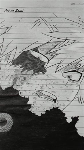 Bakugo pen art ✨✨ #anime #art #drawing #pendrawing #trending #shorts #mha #bakugo #popular