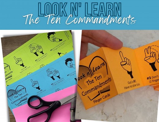 Ten Commandments Craft: Kids Memory Game, Accordion Fold (PDF Download) - Etsy