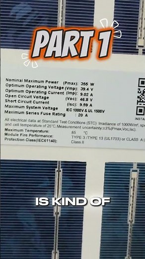 Solar Panel Specs Explained: Pmax vs Vmp #Solar #florida #cleanenergy #shorts