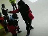 Shocking footage of teacher kicking and punching children