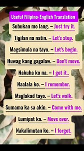 Filipino-English Translation #tagalogphrases #EnglishToFilipino | Janes Lessons