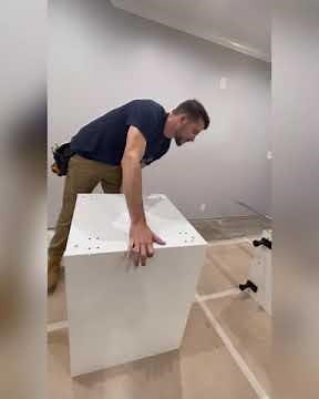 How to Assemble IKEA sektion leg on the base cabinet - #1