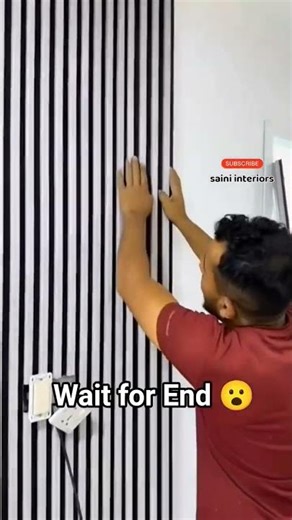 WPC Louvers with Lcd Panel Design 🤟 #wpcpanel #lcdpanel #wallpanel #short2026 #trending