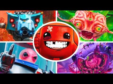 Super Meat Boy 3D - All Bosses + Cutscenes (No Damage)