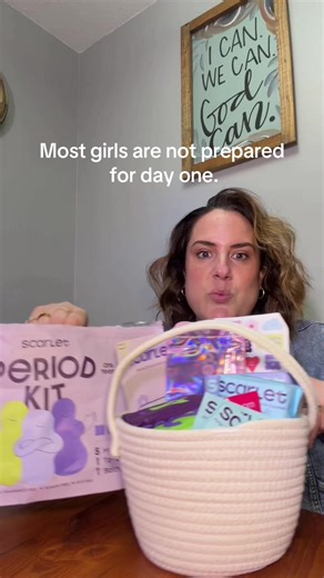 Tween period kit designed to help girls feel prepared and confident. Includes pads, wipes, and compact travel pouch for school.#TweenMom #TeenGirlMom #PeriodPreparation #PubertyTalk