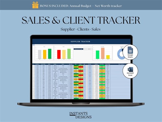 Client Tracker Google Sheets & Excel | CRM Spreadsheet | Customer | Sales Management Tracker | Business Template | Attendance Tracker - Etsy