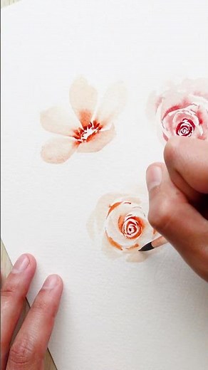 Loose watercolor florals for fall | simple & easy tutorial